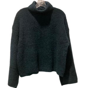NWT Molly Bracken Premium Molly Mock Duck Blue Turtleneck Sweater Sz M
